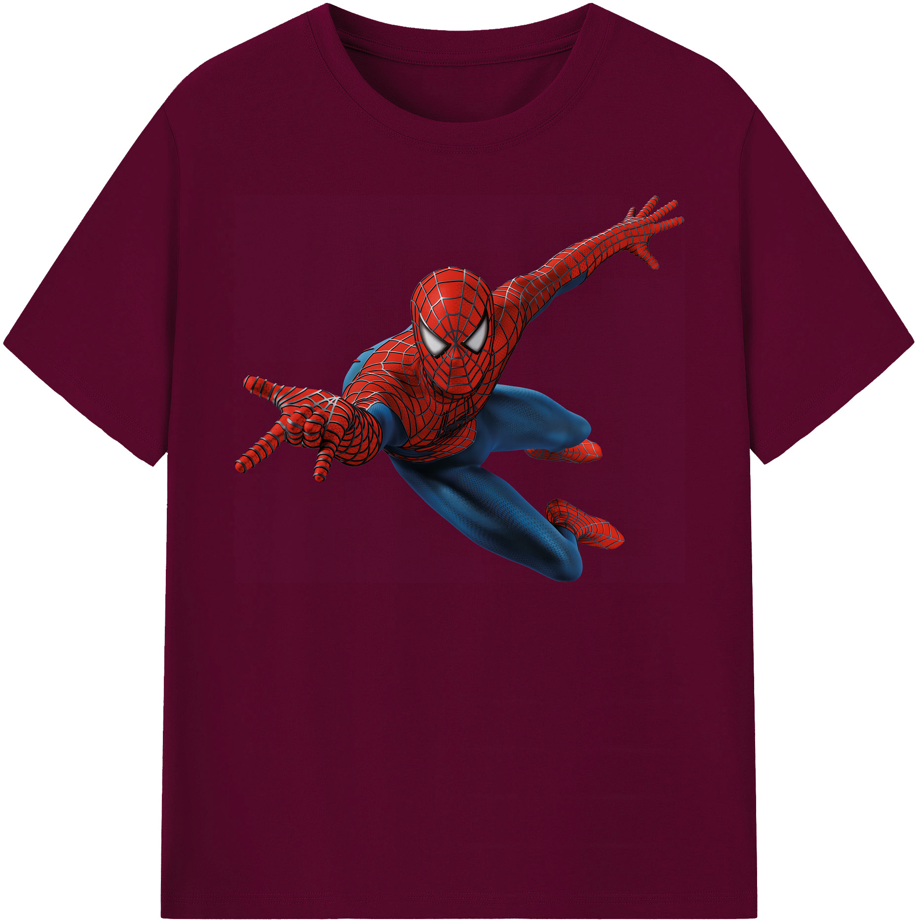 （画像用） Spider Man スパイダーマン レディースカジュアルプリントTシャツ（綿100％）